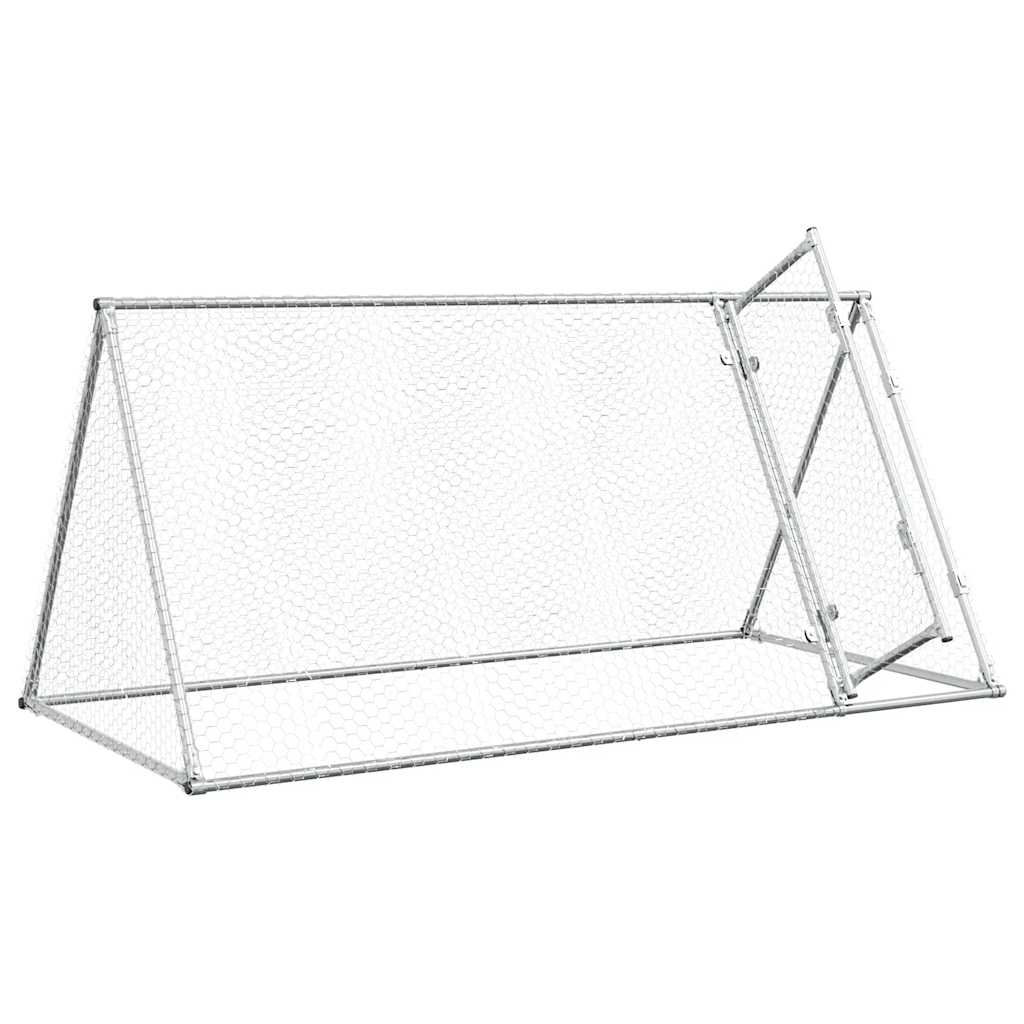 Kavez za kokoši srebrni 200 x 105 x 91 cm od pocinčanog čelika
