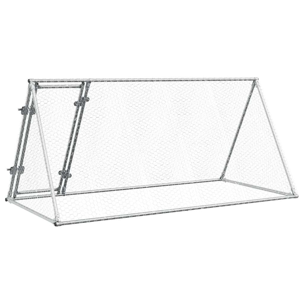 Kavez za kokoši srebrni 200 x 105 x 91 cm od pocinčanog čelika
