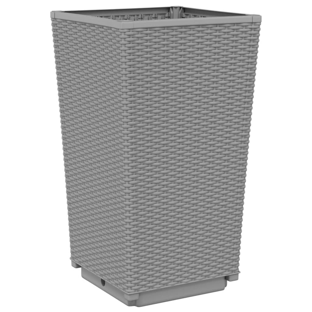 Vrtne sadilice 2 kom svjetlosive 32,5 x 32,5 x 57 cm PP