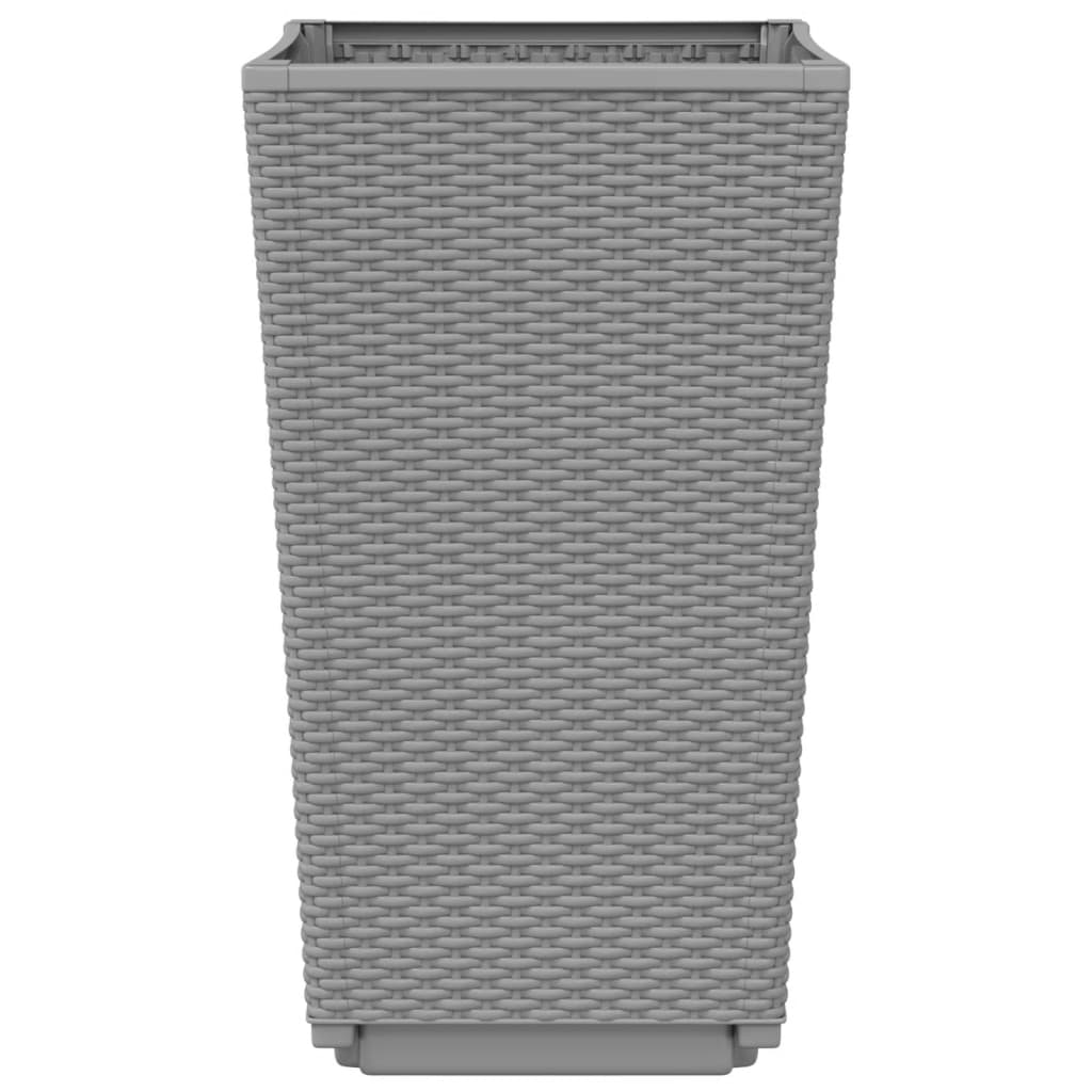 Vrtne sadilice 2 kom svjetlosive 32,5 x 32,5 x 57 cm PP