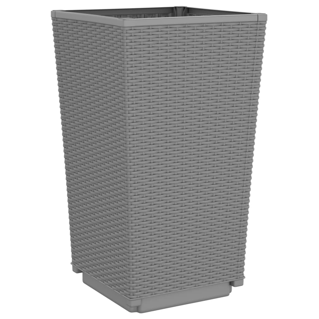 Vrtne sadilice 2 kom svjetlosive 32,5 x 32,5 x 57 cm PP