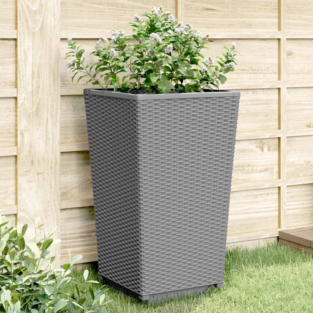 Vrtne sadilice 2 kom svjetlosive 32,5 x 32,5 x 57 cm PP