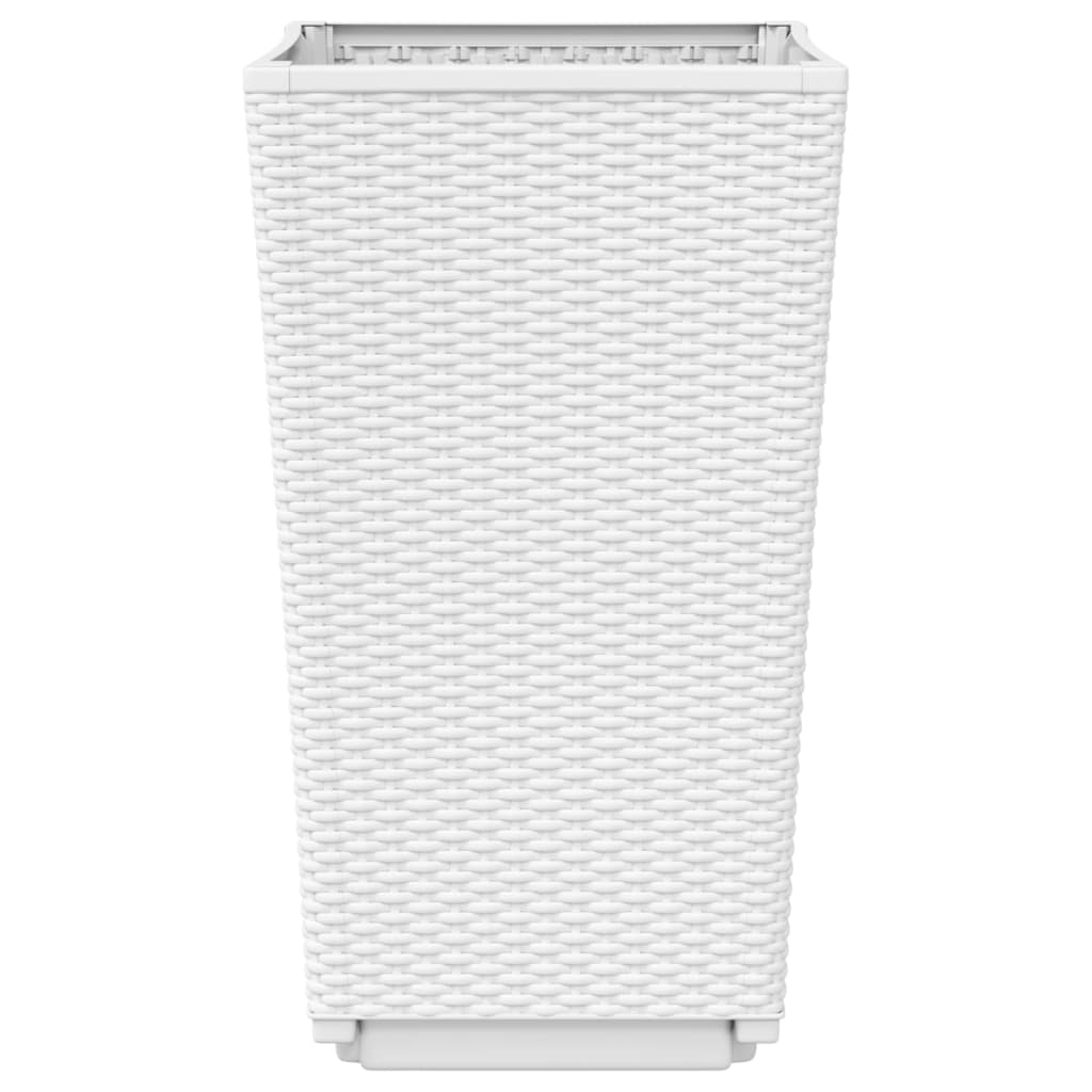 Vrtne sadilice 2 kom bijele 32,5 x 32,5 x 57 cm od PP-a