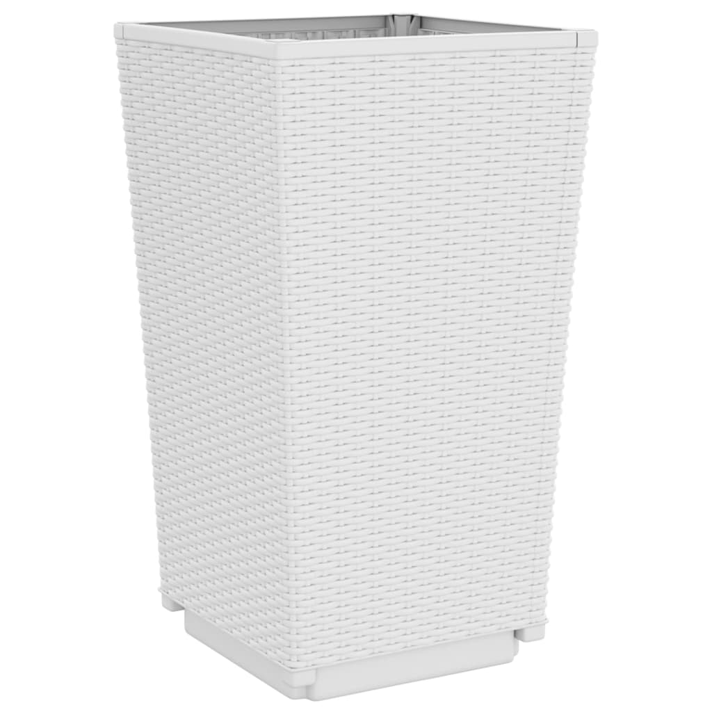 Vrtne sadilice 2 kom bijele 32,5 x 32,5 x 57 cm od PP-a
