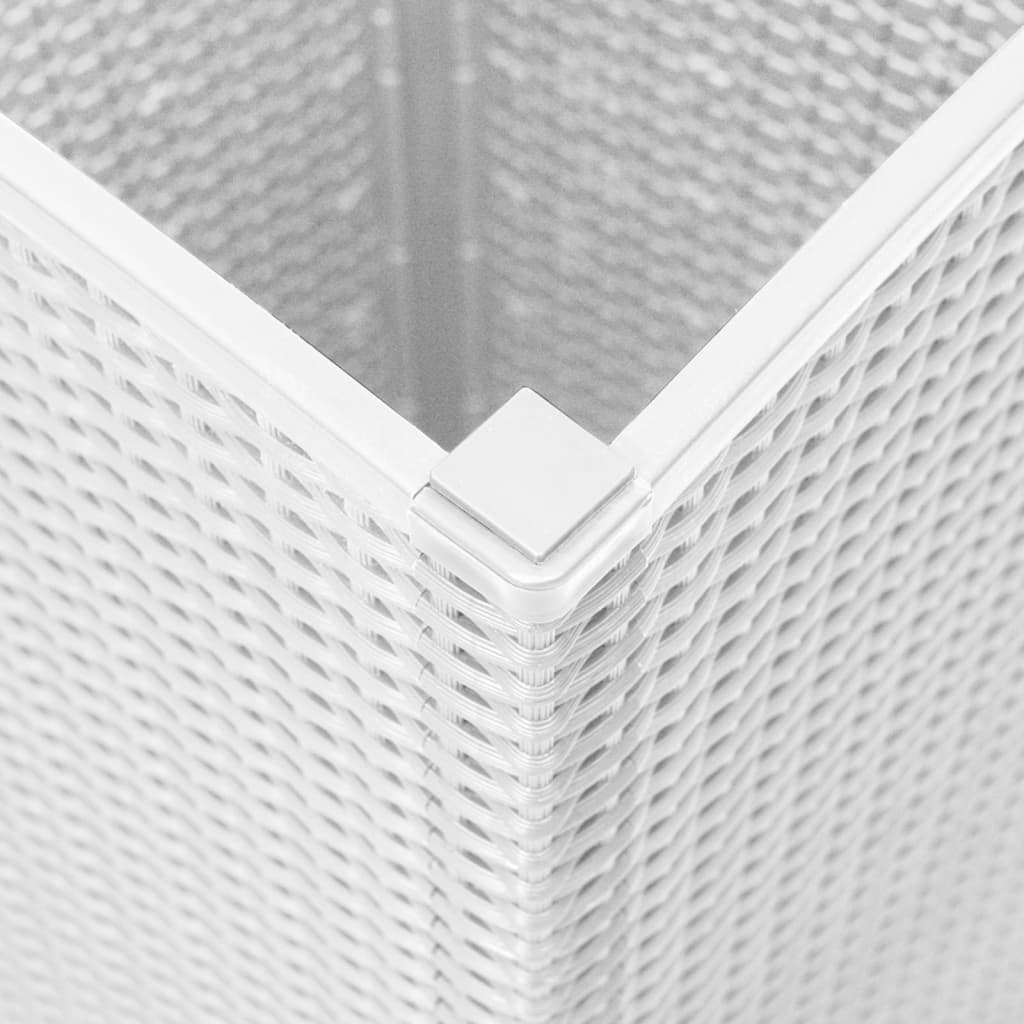 Vrtne sadilice 2 kom bijele 32,5 x 32,5 x 57 cm od PP-a