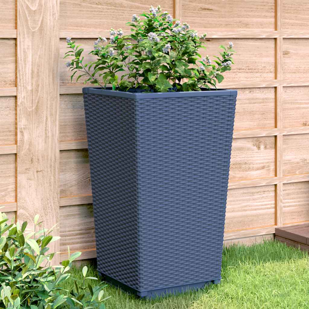 Vrtne sadilice 4 kom plava siva 32,5 x 32,5 x 57 cm PP