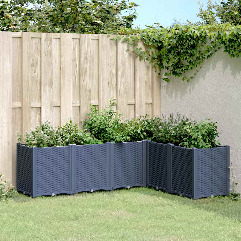 Vrtna sadilica plava siva 160 x 120 x 53 cm PP