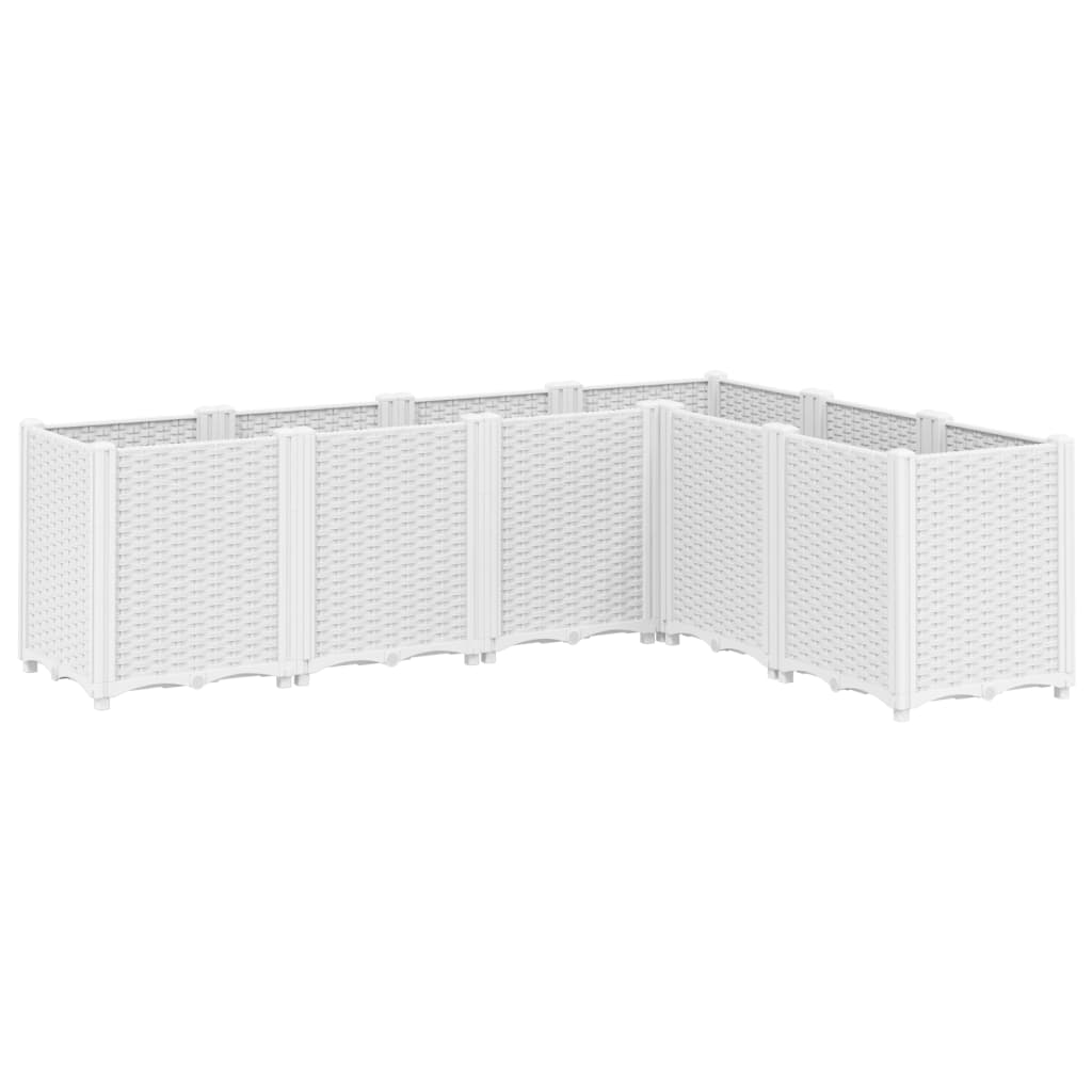 Vrtna sadilica bijela 160 x 120 x 53 cm PP