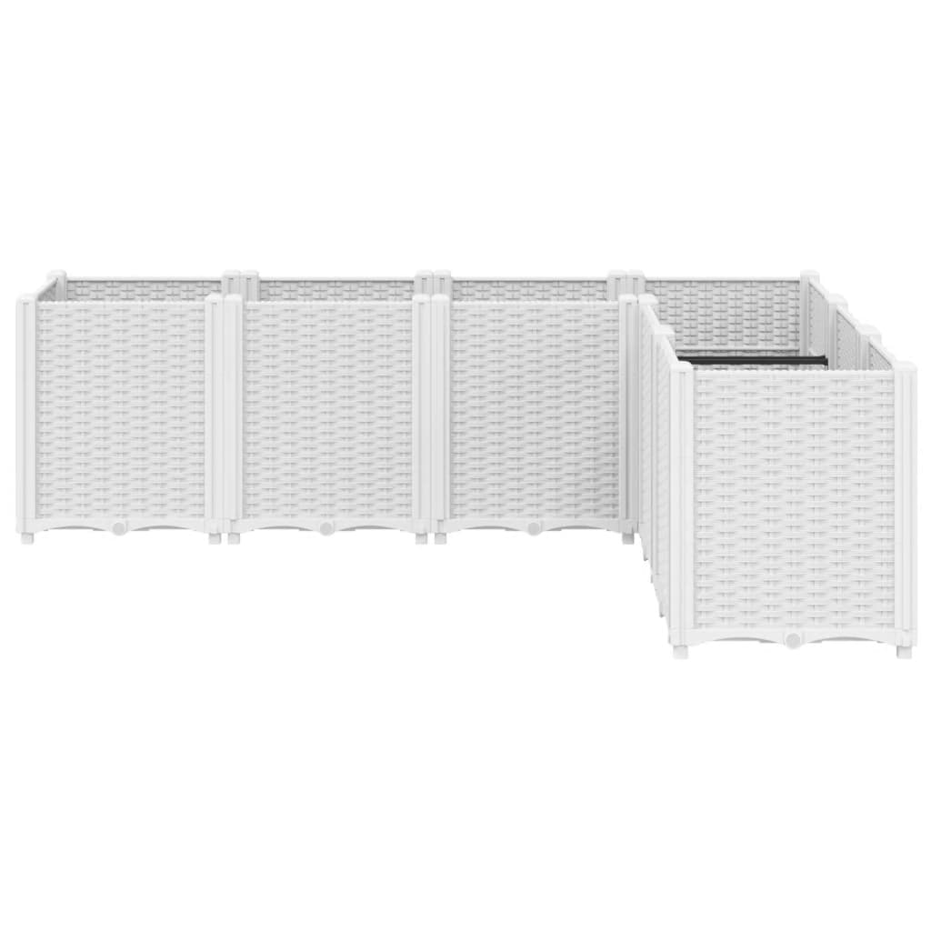 Vrtna sadilica bijela 160 x 120 x 53 cm PP