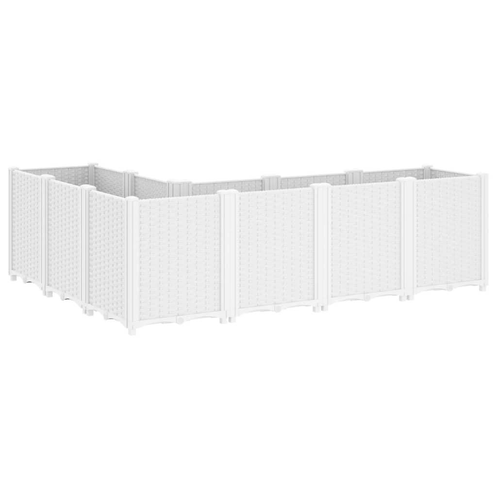 Vrtna sadilica bijela 160 x 120 x 53 cm PP