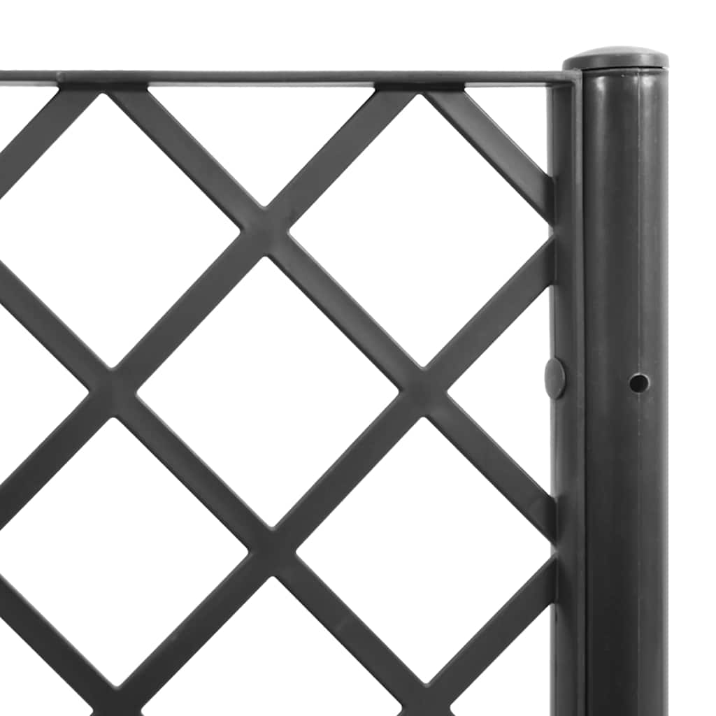 Vrtna sadilica s rešetkom crna 200 x 160 x 142 cm PP
