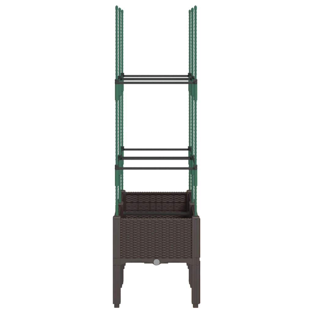 Vrtna sadilica s rešetkom smeđa 80 x 40 x 142,5 cm PP
