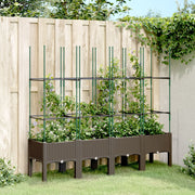 Vrtna sadilica s rešetkom smeđa 160 x 40 x 142,5 cm PP