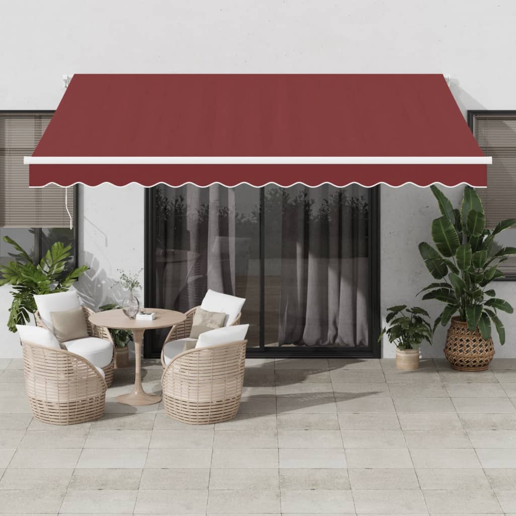 Tenda na ručno uvlačenje bordo 400 x 350 cm
