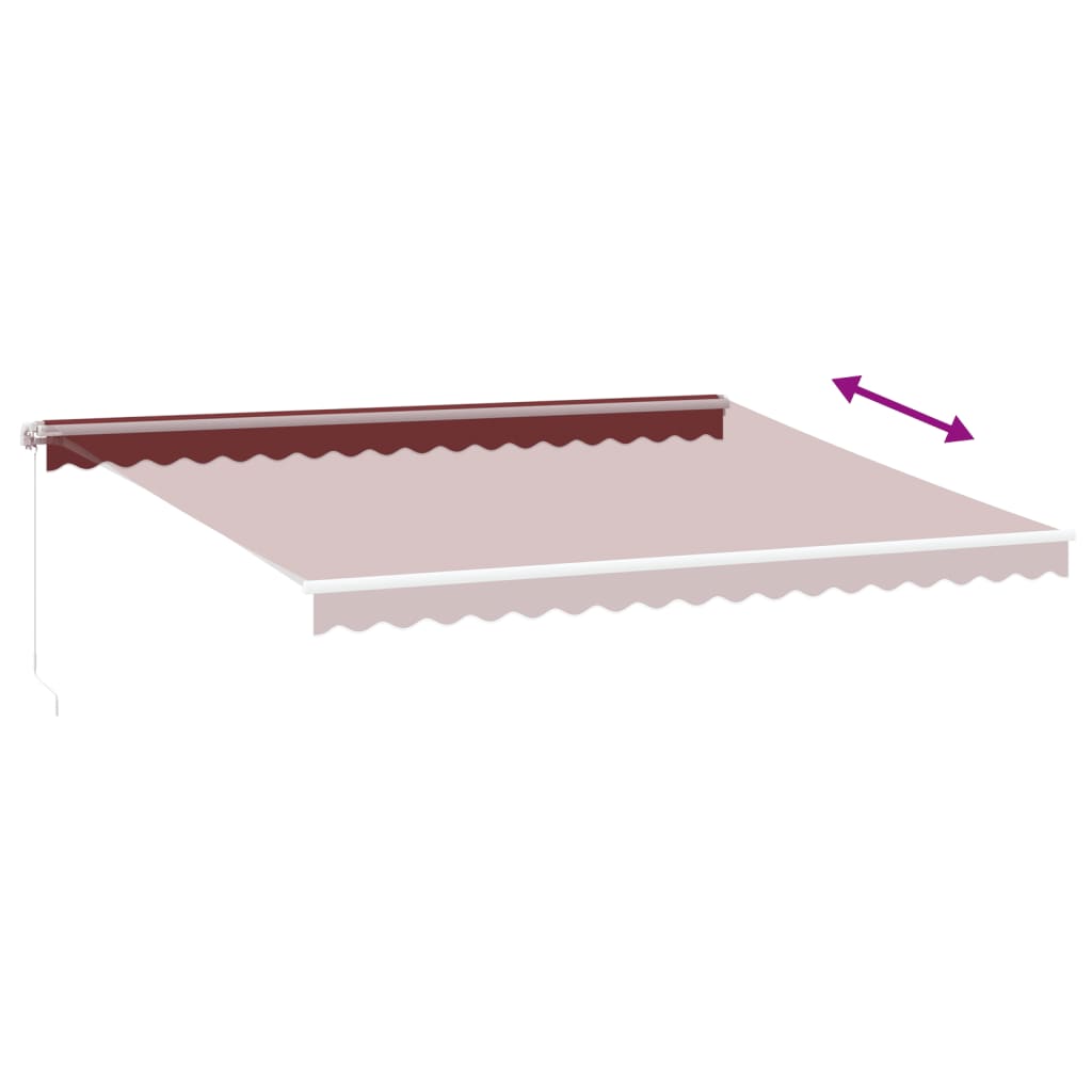 Tenda na ručno uvlačenje bordo 450 x 350 cm