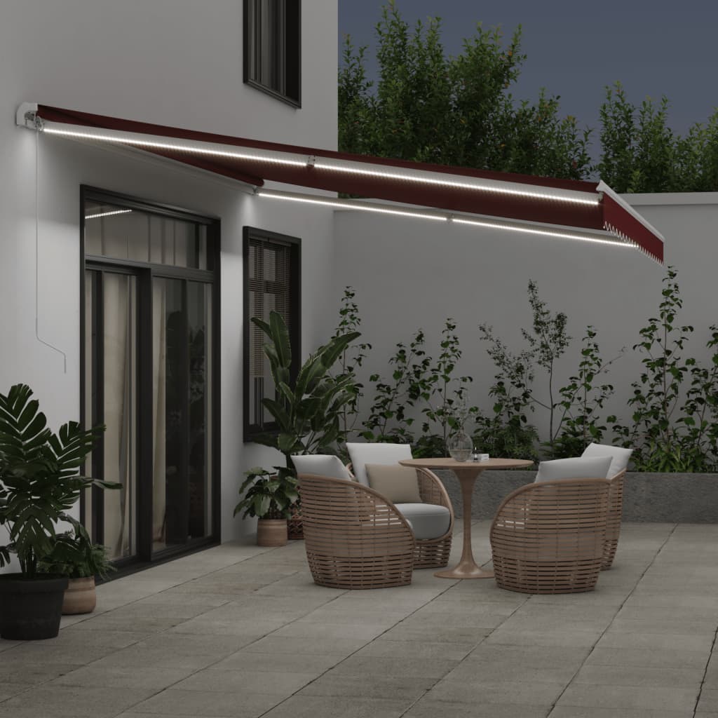 Tenda na ručno uvlačenje s LED bordo 500 x 350 cm