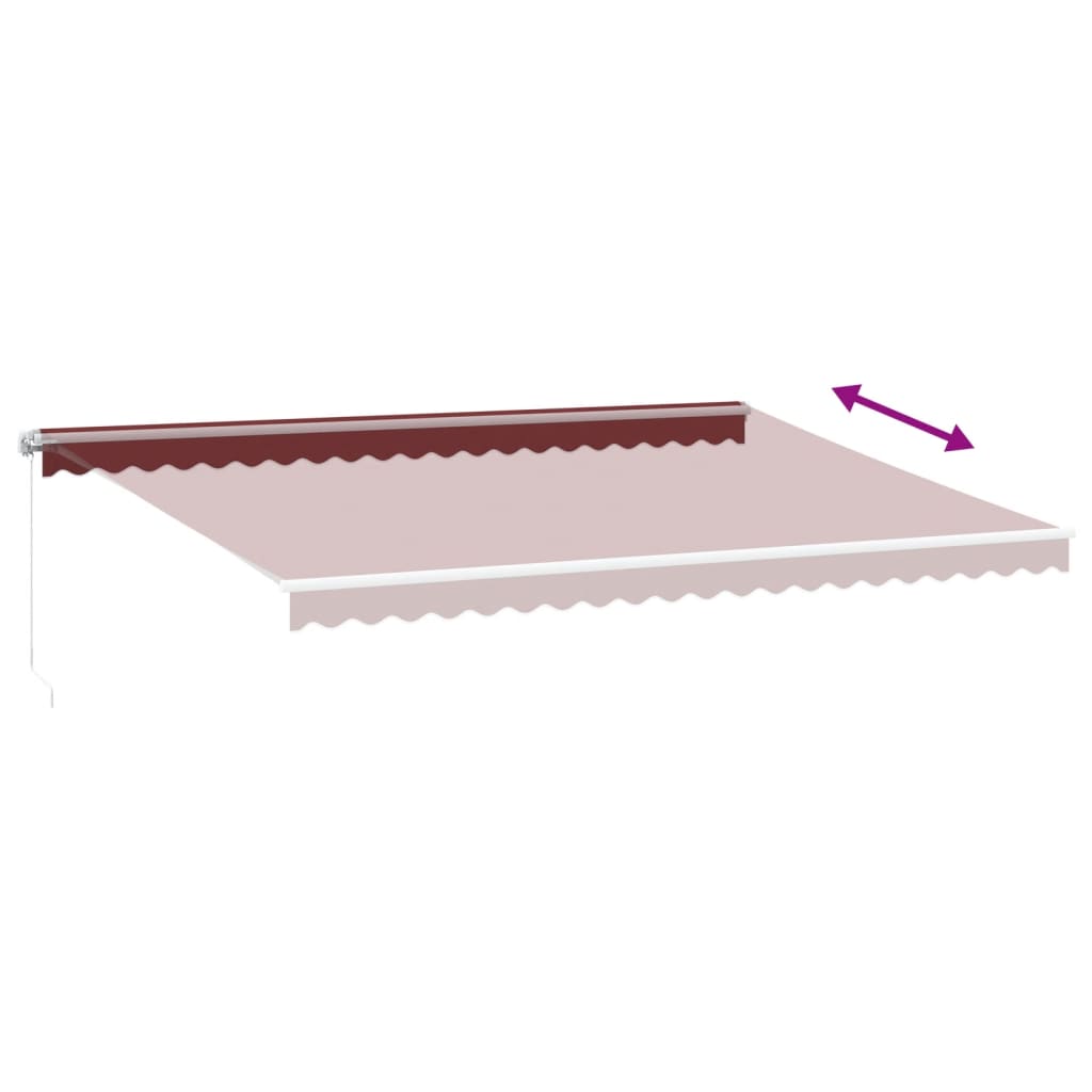 Tenda na ručno uvlačenje s LED bordo 500 x 350 cm