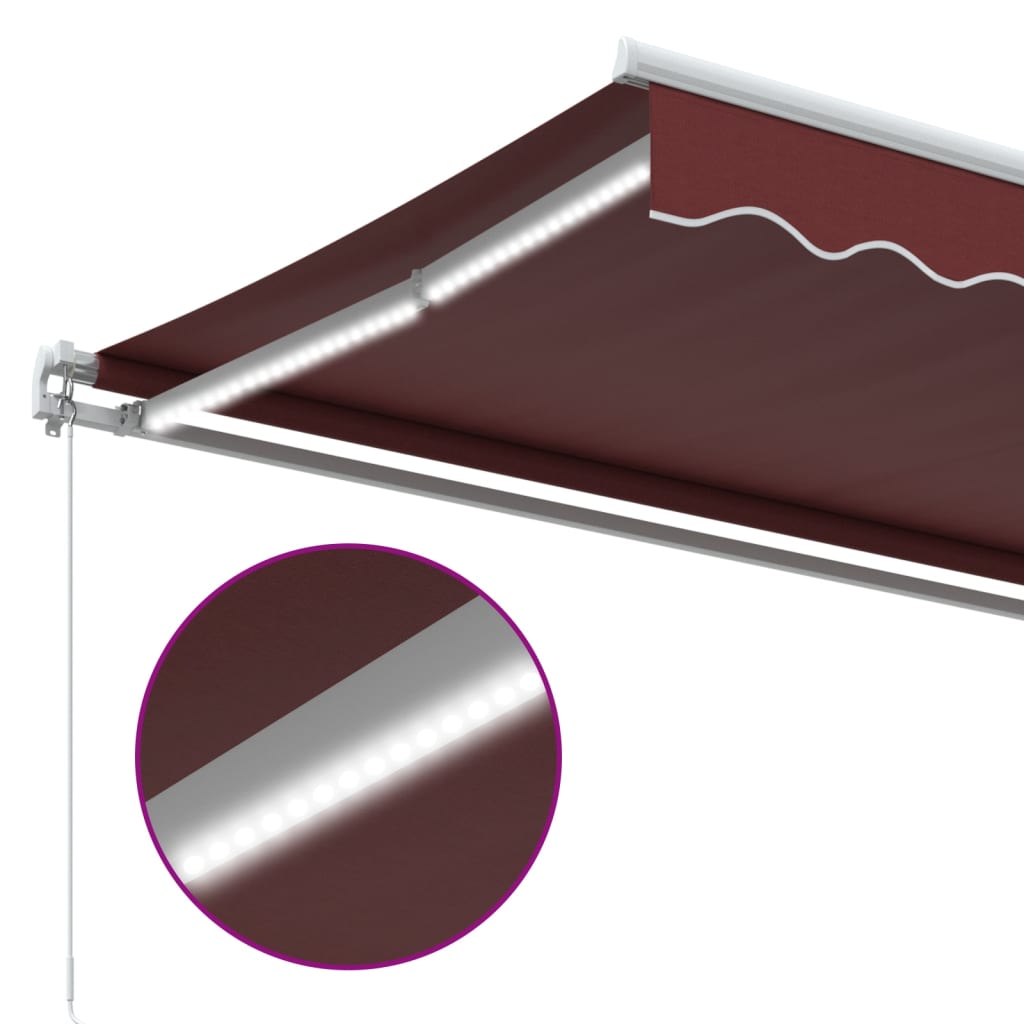 Tenda na ručno uvlačenje s LED bordo 500 x 350 cm