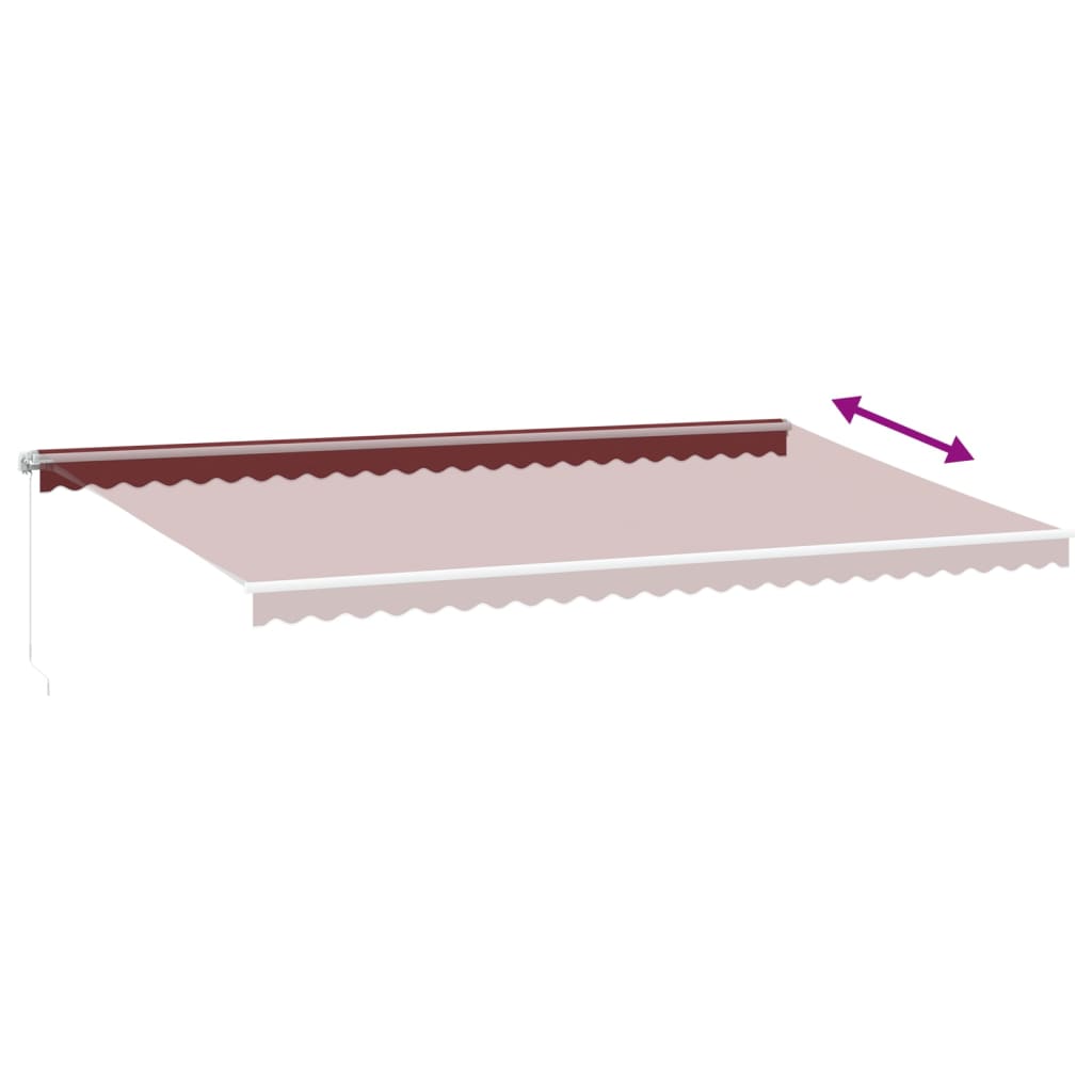 Tenda na ručno uvlačenje bordo 600 x 350 cm
