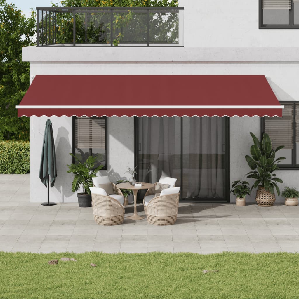 Tenda na ručno uvlačenje bordo 600 x 350 cm
