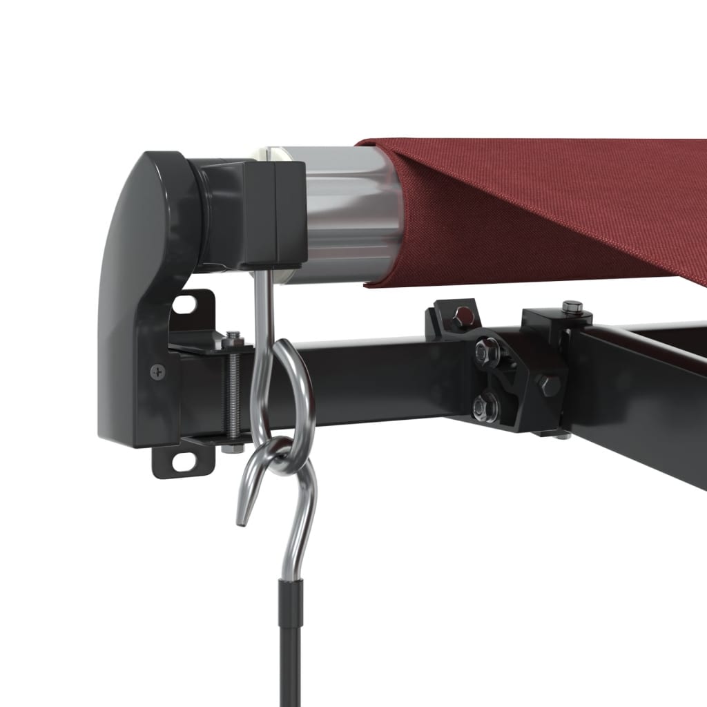 Tenda na ručno uvlačenje s LED svjetlima bordo 400 x 350 cm