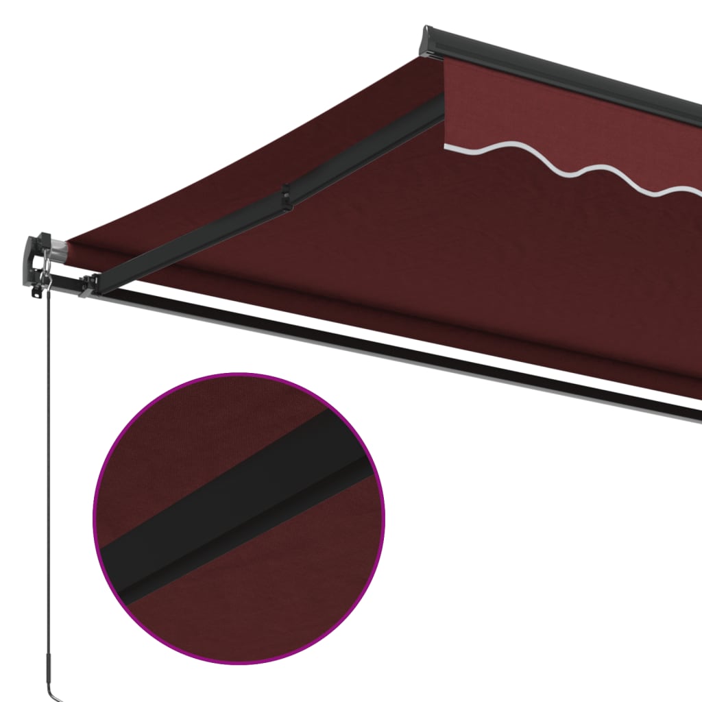 Tenda na ručno uvlačenje bordo 450 x 350 cm