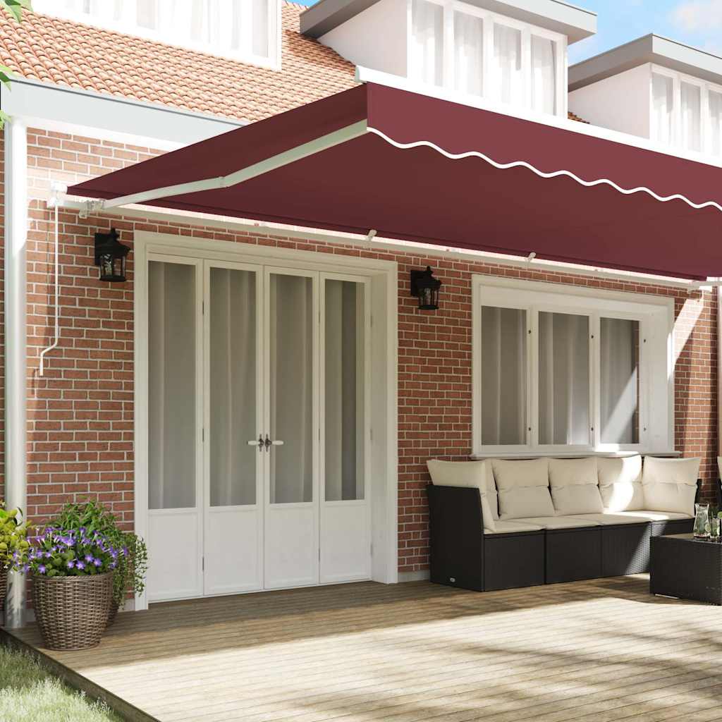 Tenda na ručno uvlačenje bordo 600 x 300 cm