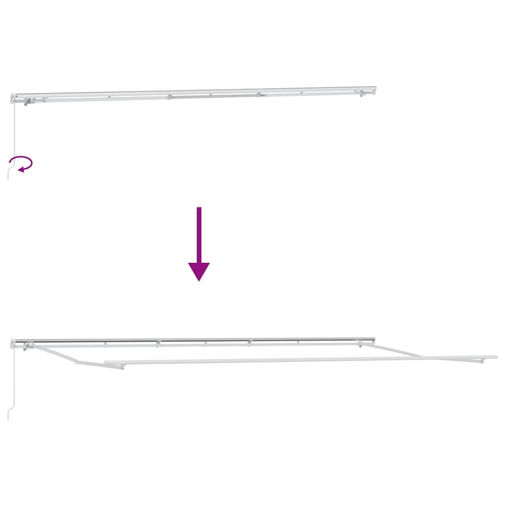 Tenda na ručno uvlačenje bordo 600 x 300 cm