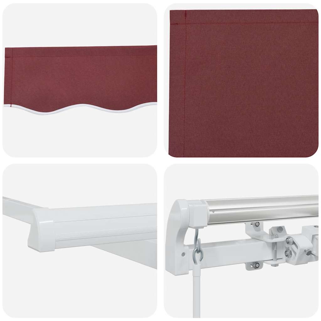 Tenda na ručno uvlačenje bordo 600 x 300 cm