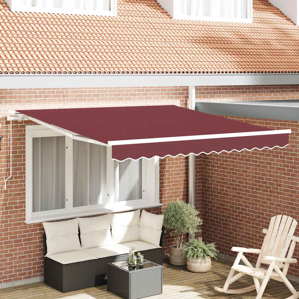 Tenda na ručno uvlačenje bordo 300 x 250 cm