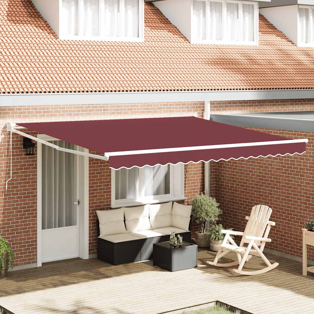 Tenda na ručno uvlačenje bordo 400 x 300 cm