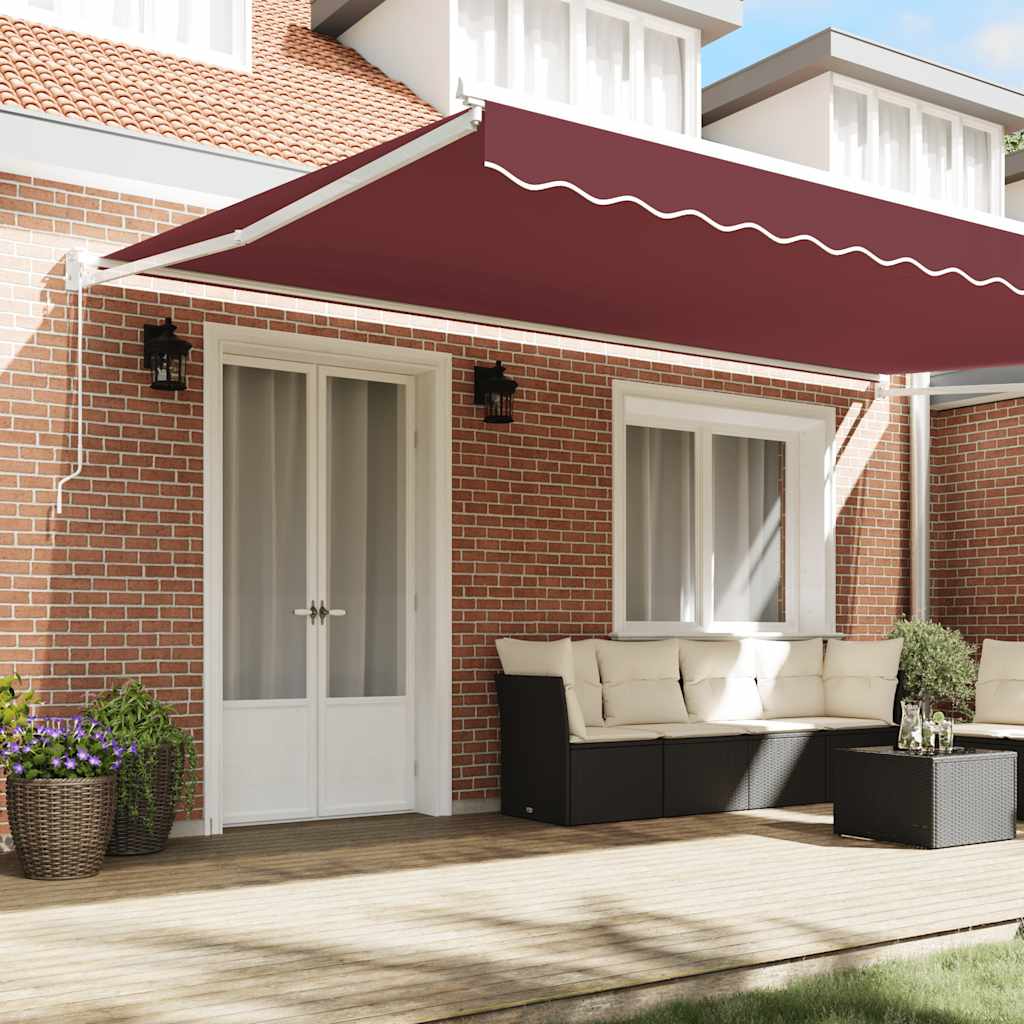 Tenda na ručno uvlačenje bordo 500 x 300 cm
