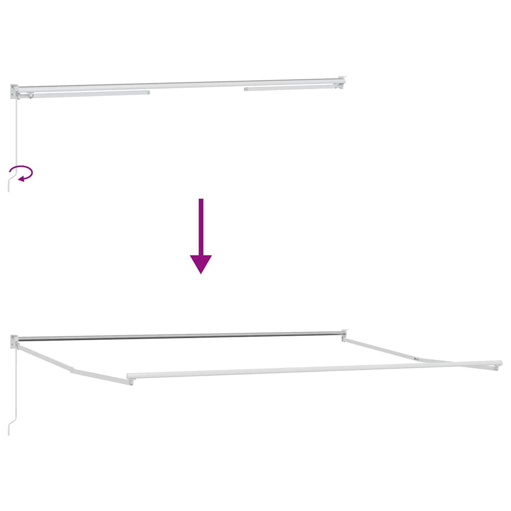 Tenda na ručno uvlačenje bordo 500 x 300 cm