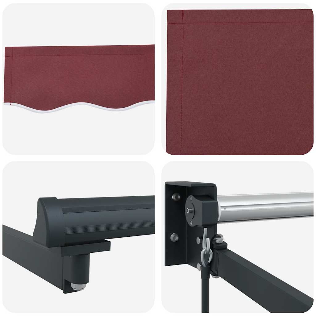 Tenda na ručno uvlačenje bordo 450 x 300 cm