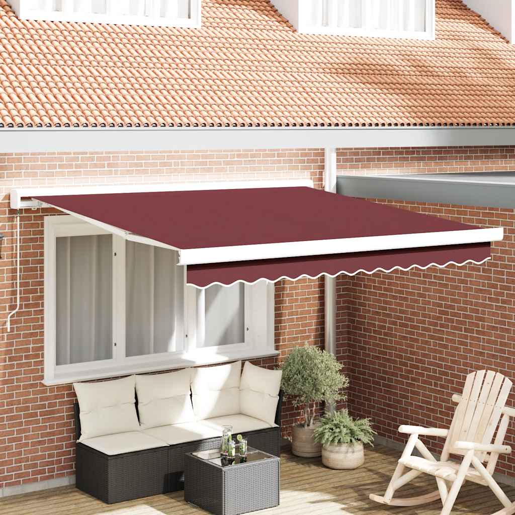 Tenda na ručno uvlačenje bordo 300 x 250 cm