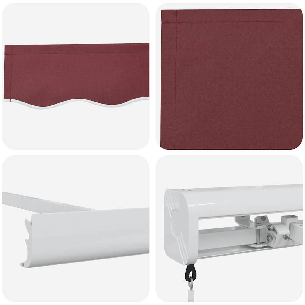 Tenda na ručno uvlačenje bordo 400 x 300 cm