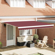 Tenda na ručno uvlačenje bordo 400 x 300 cm