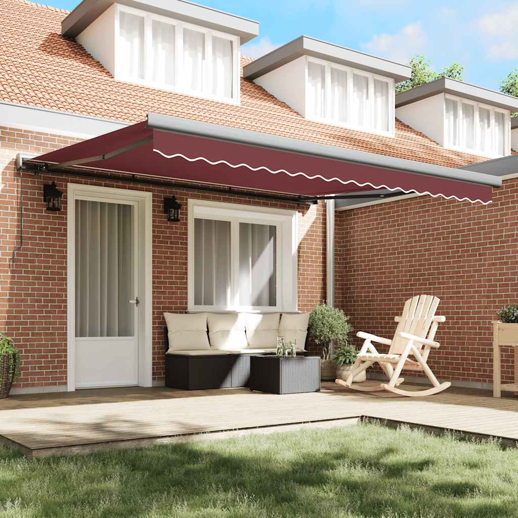 Tenda na ručno uvlačenje bordo 400 x 300 cm