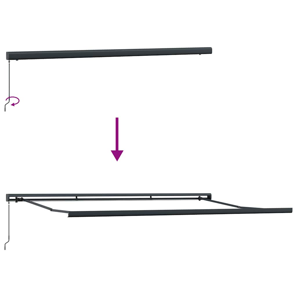 Tenda na ručno uvlačenje bordo 400 x 300 cm