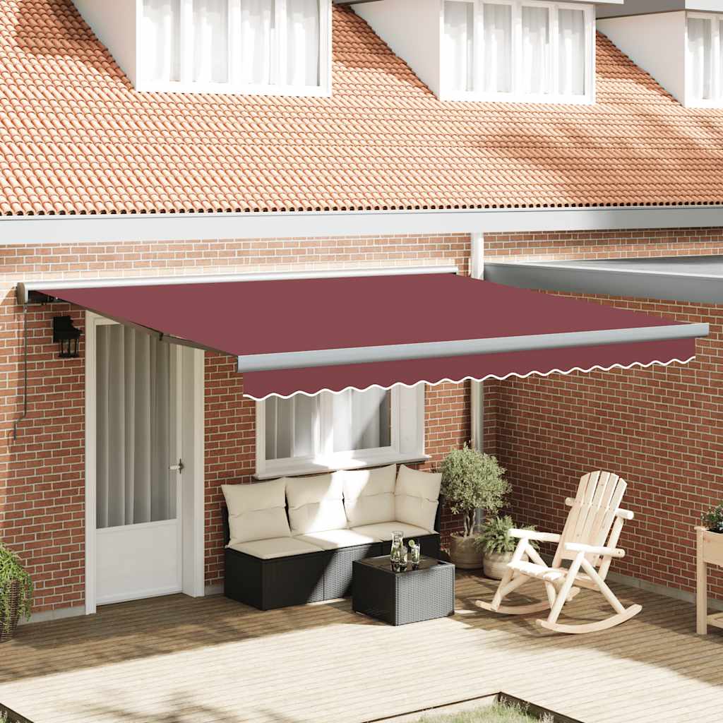 Tenda na ručno uvlačenje bordo 400 x 300 cm