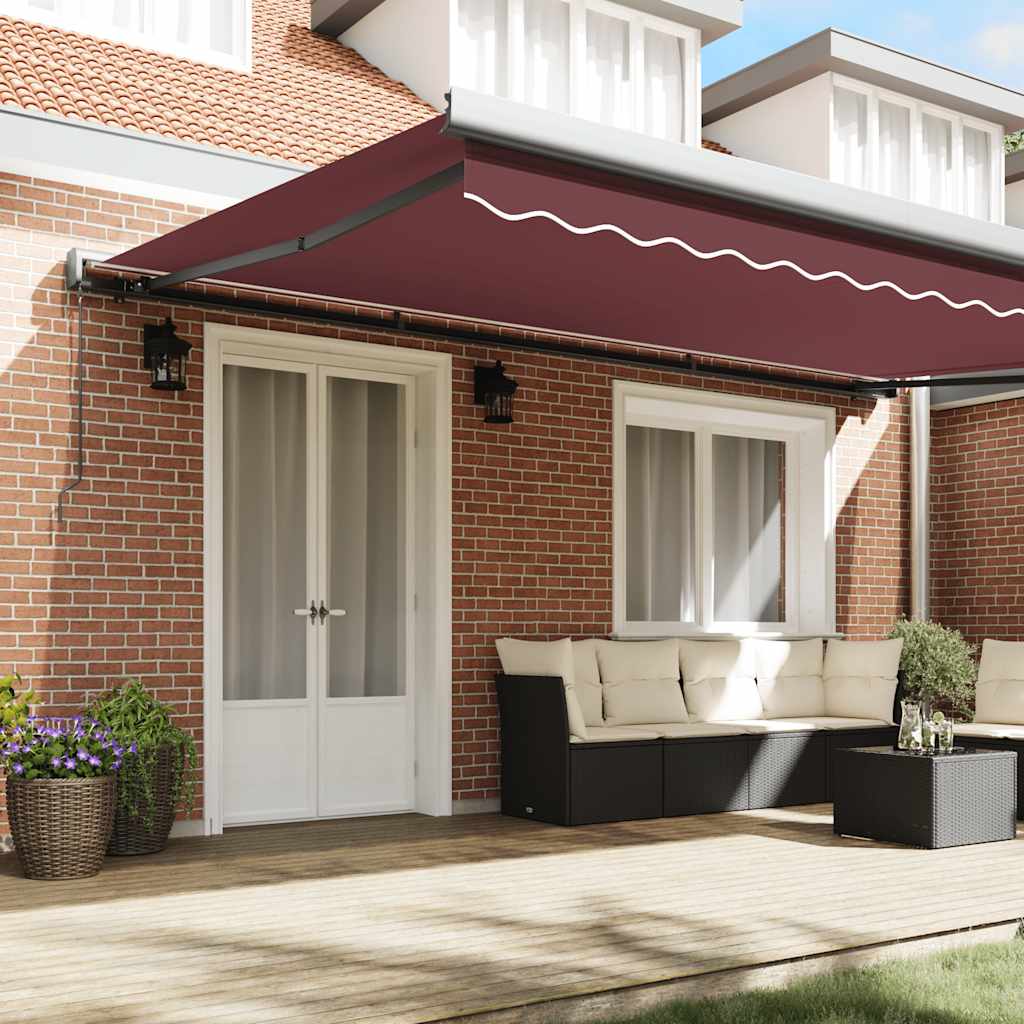 Tenda na ručno uvlačenje bordo 500 x 300 cm