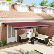 Tenda na ručno uvlačenje bordo 500 x 300 cm