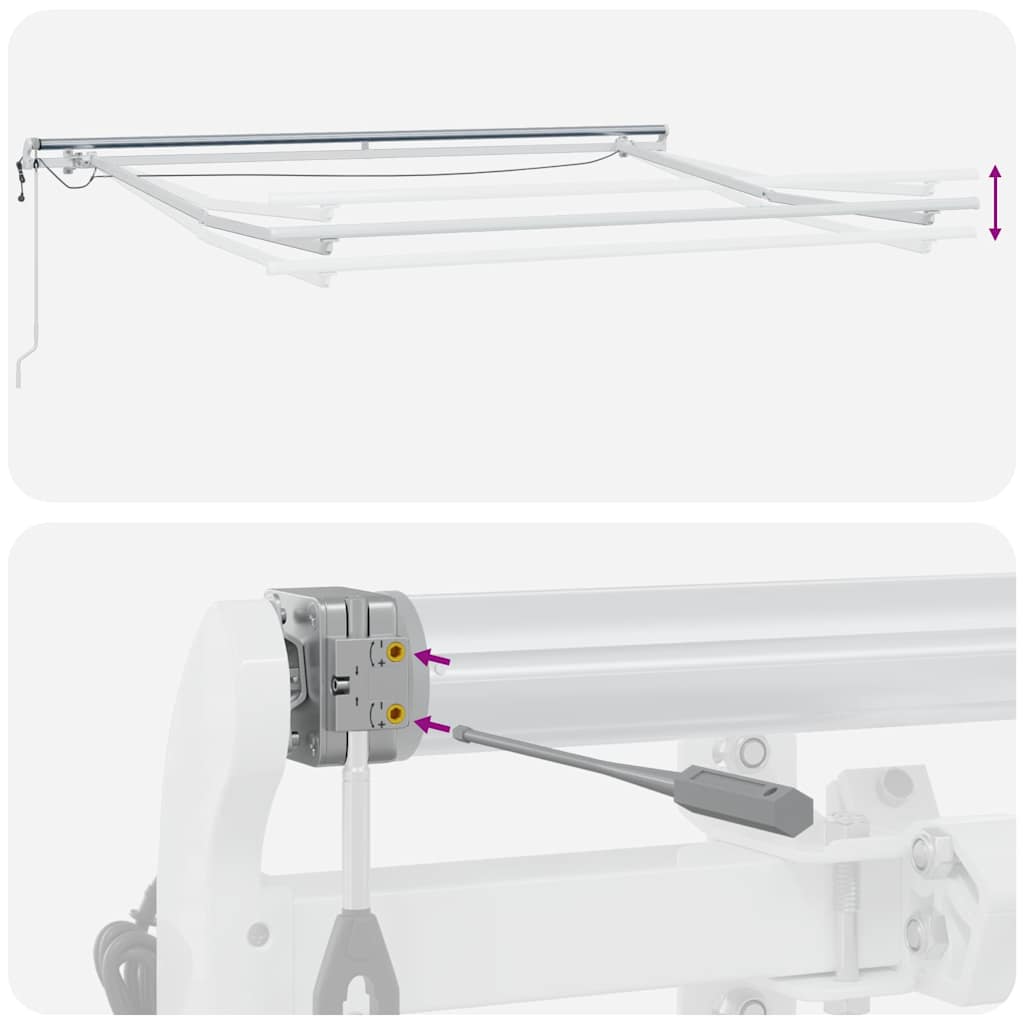 Tenda na automatsko uvlačenje s LED smeđa 300 x 250 cm