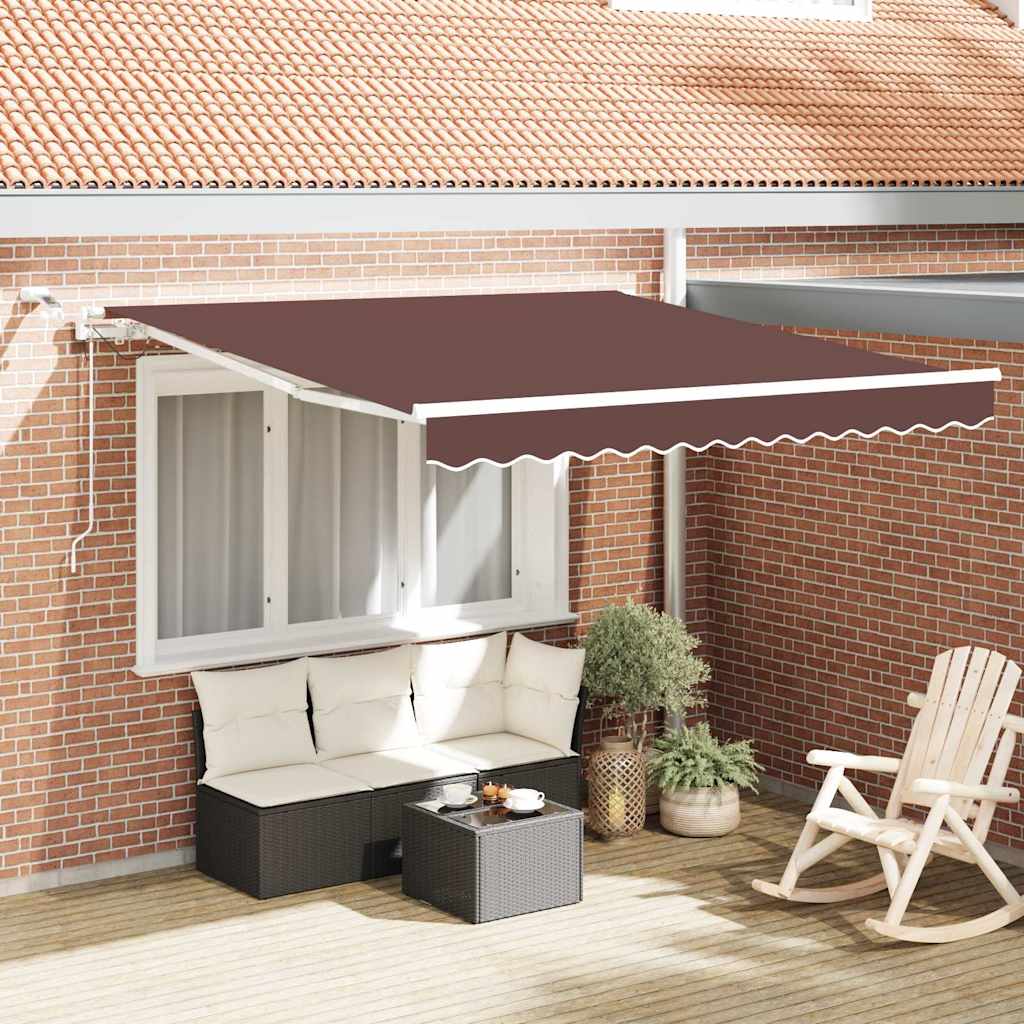 Tenda na automatsko uvlačenje s LED smeđa 300 x 250 cm