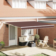 Tenda na automatsko uvlačenje s LED smeđa 400 x 300 cm