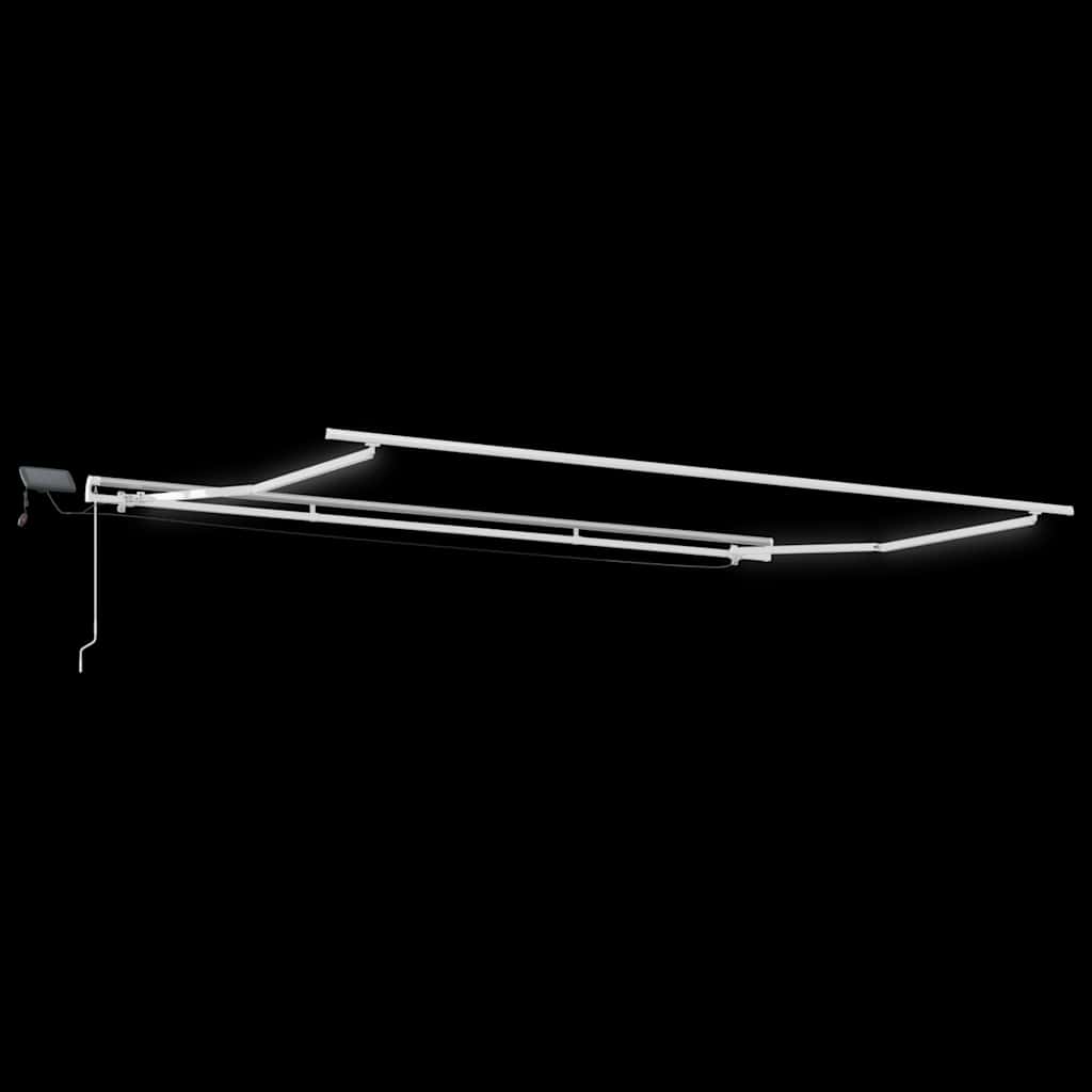 Tenda na ručno uvlačenje s LED smeđa 500 x 300 cm