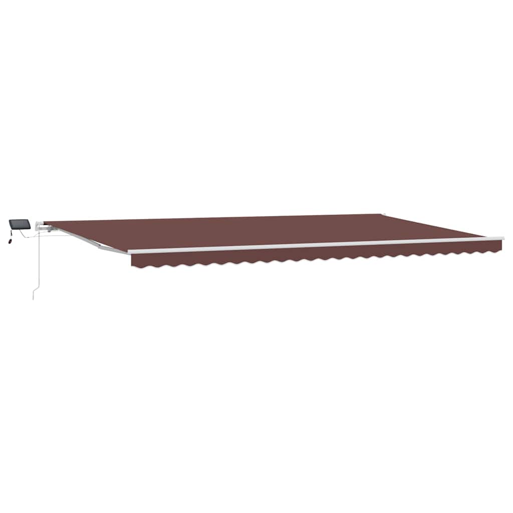 Tenda na ručno uvlačenje s LED smeđa 600 x 300 cm