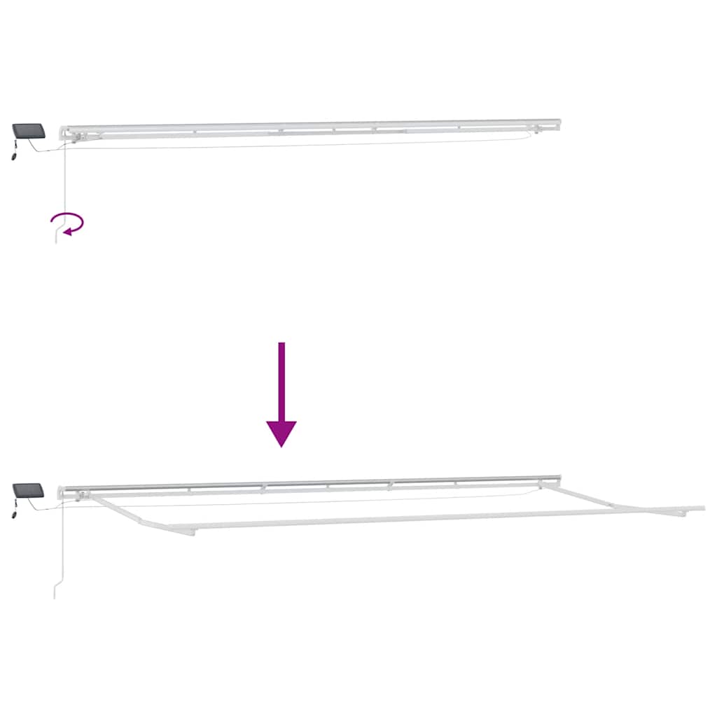 Tenda na ručno uvlačenje s LED smeđa 600 x 300 cm