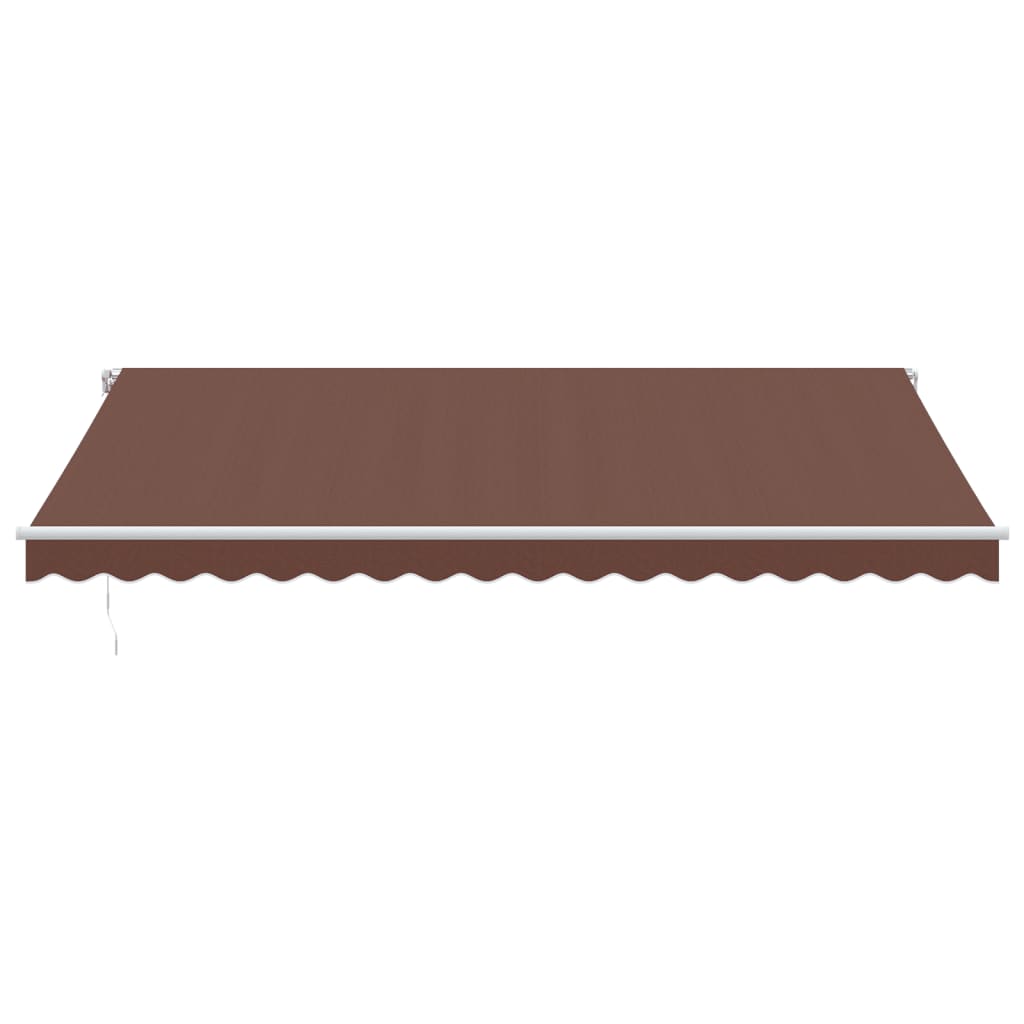 Tenda na ručno uvlačenje s LED smeđa 450 x 350 cm