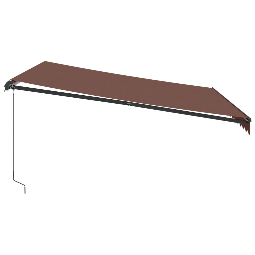 Tenda na ručno uvlačenje s LED smeđa 400 x 350 cm